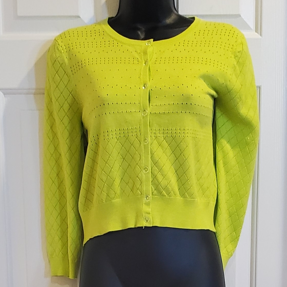 Green Cardigan Sweater